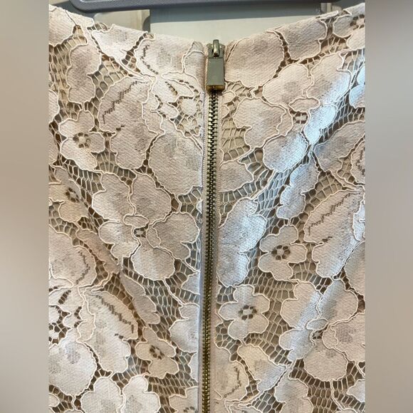 Vince Camuto Cap Sleeves Mini Blush Pink Lace Sheath‎ Dress Size 8 - Picture 6 of 9